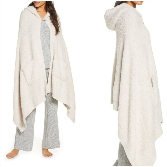 Barefoot Dreams Sweaters - Barefoot Dreams Hooded Pocket Shawl